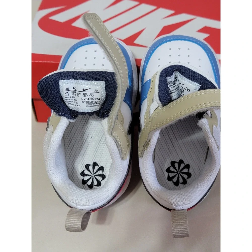 Toddler's Nike Court Borough Low Recraft, Blue/White/Red, Size 4C,‎ NWT - Picture 10 of 10